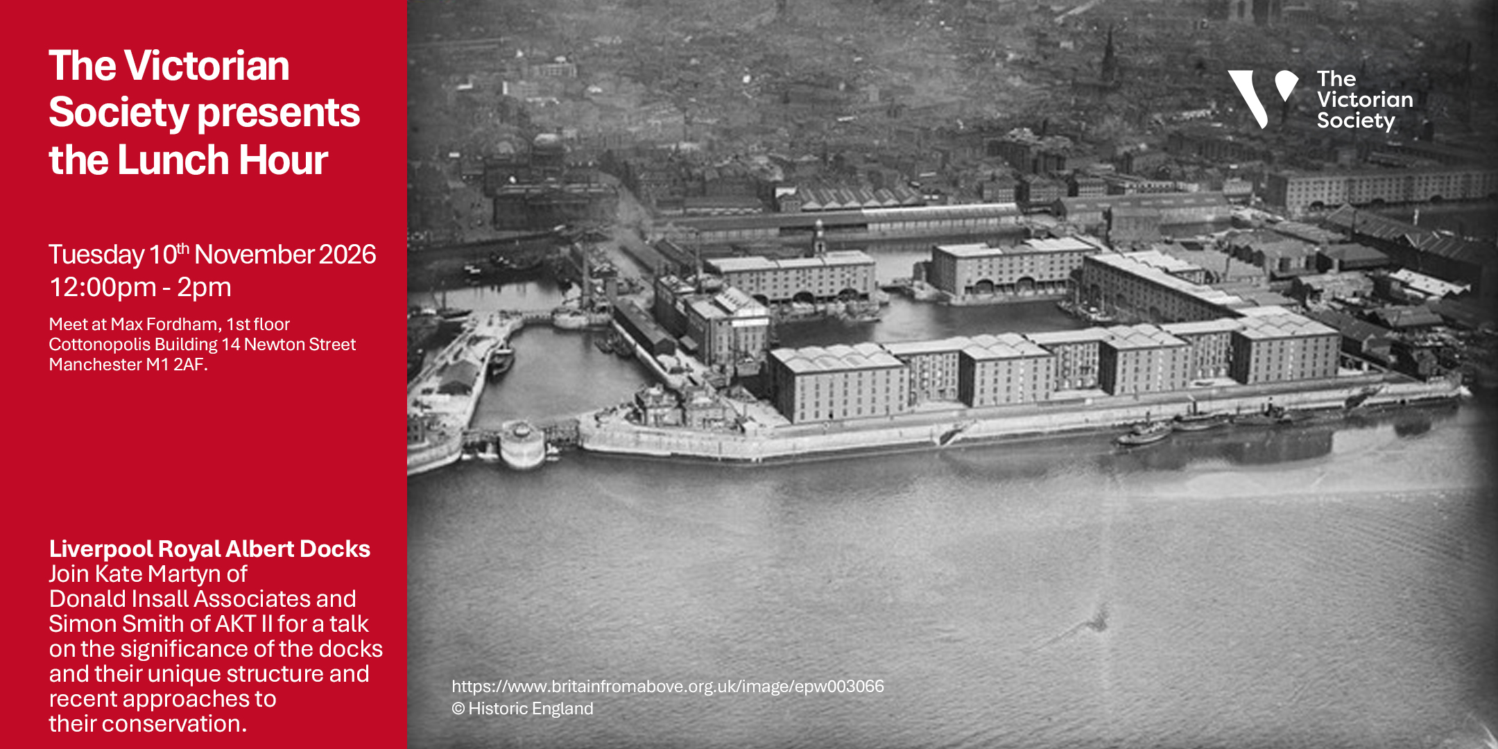 The Victorian Society presents the Lunch Hour series: a talk on Liverpool Docks: refurbishment and historic importance